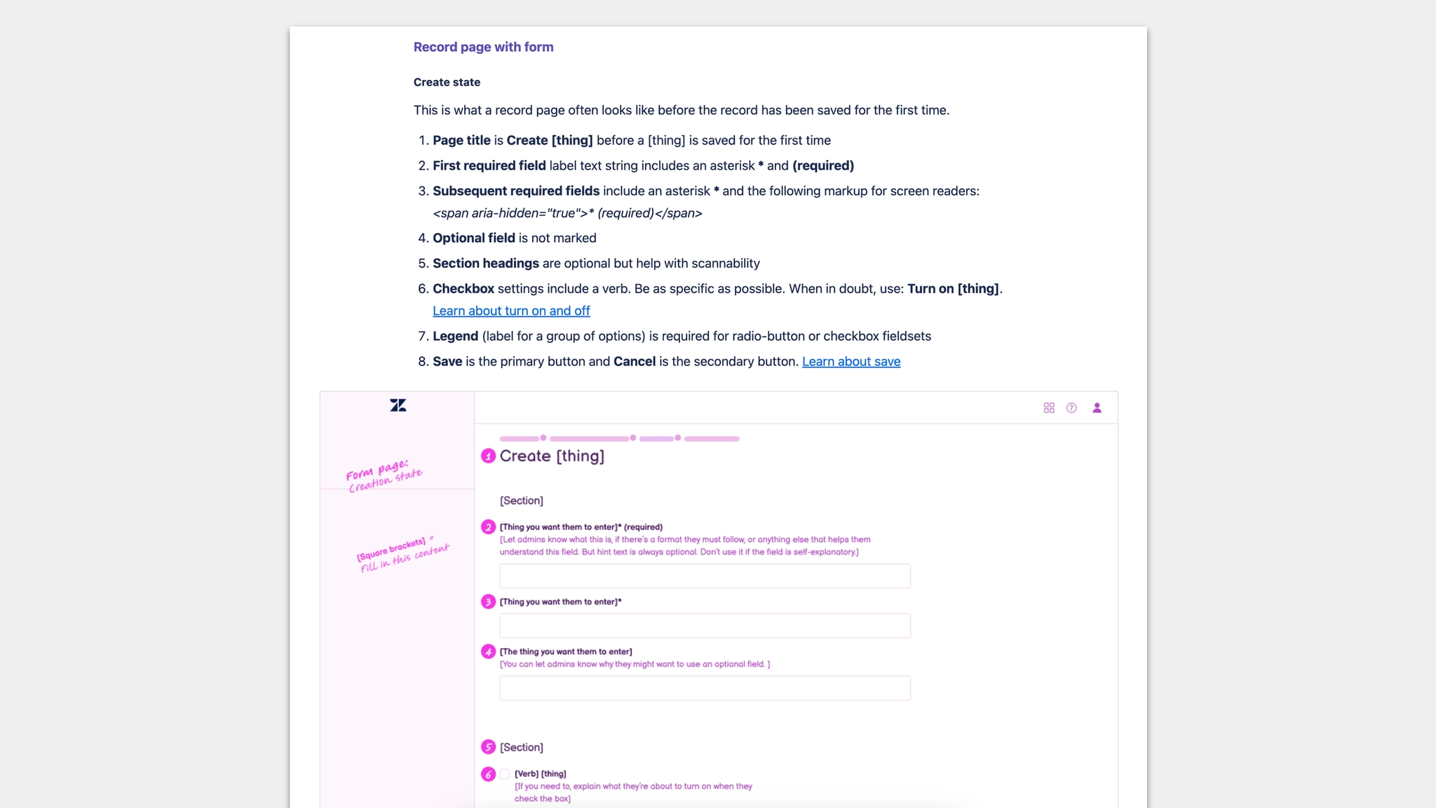 Page anatomy template