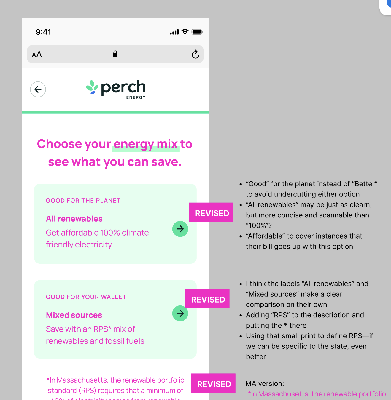 Enrolling with Perch Energy